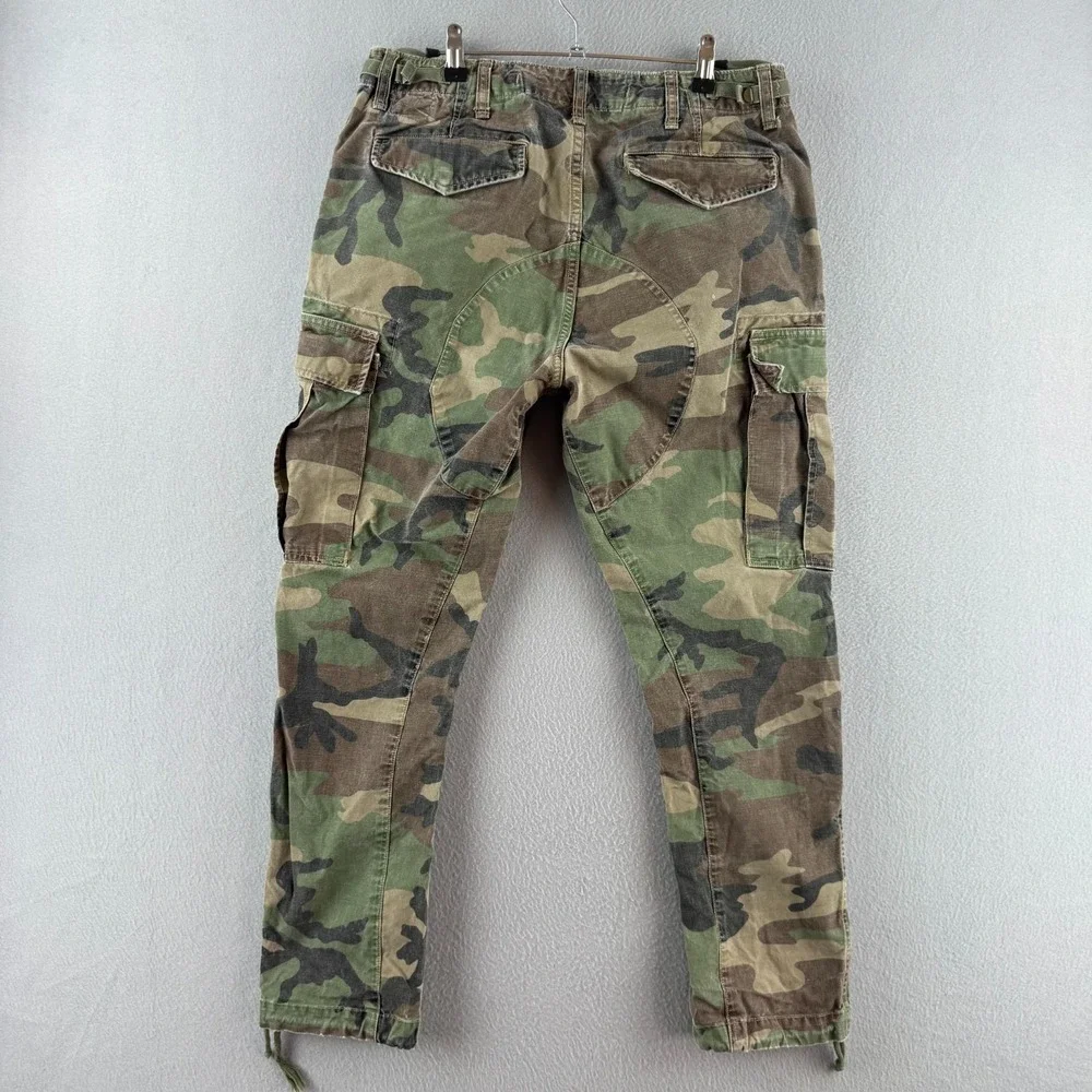 Polo Ralph Lauren Pants Mens 32x30 (Fits 32x26) Military Camo Cargo Slim Fit